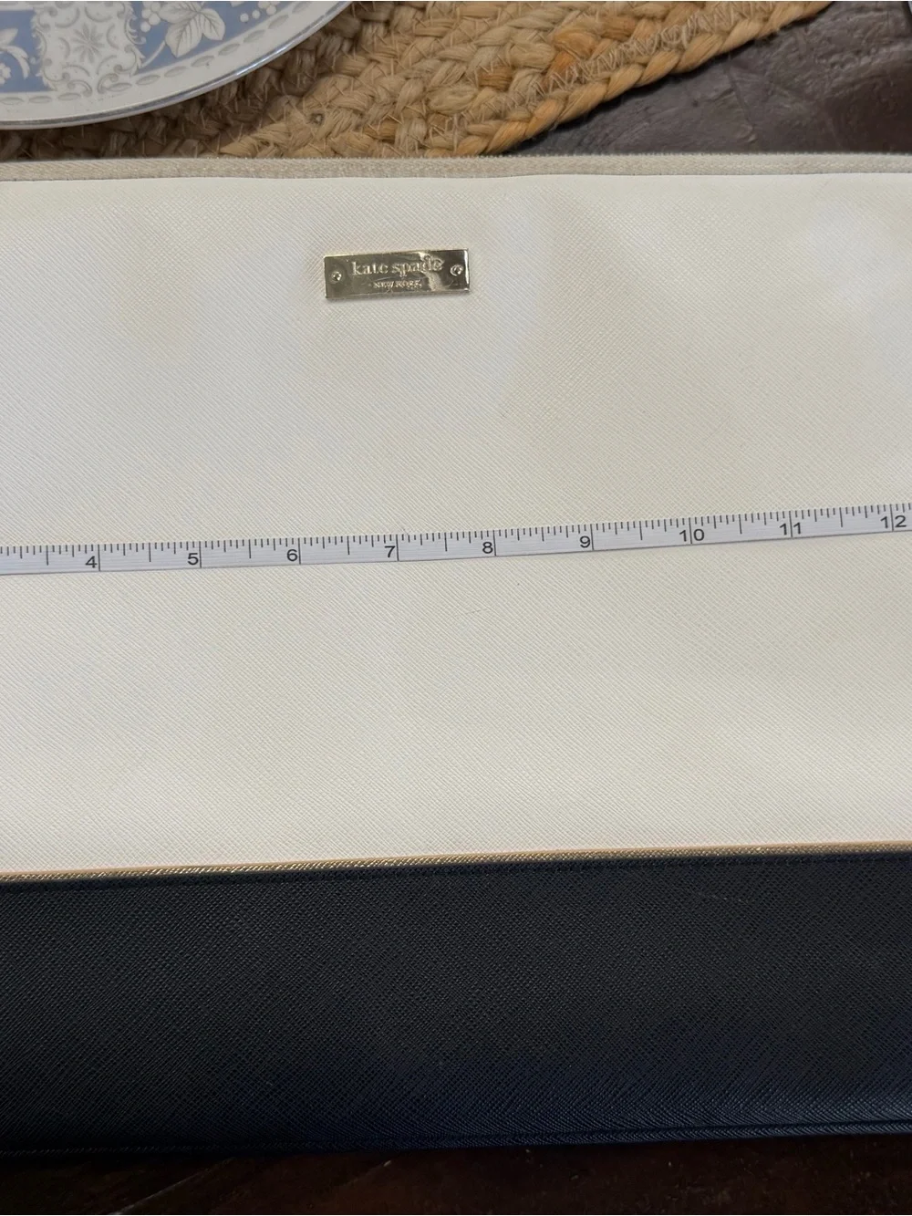 kate spade Two-Tone Cream and Black Laptop Sleeve